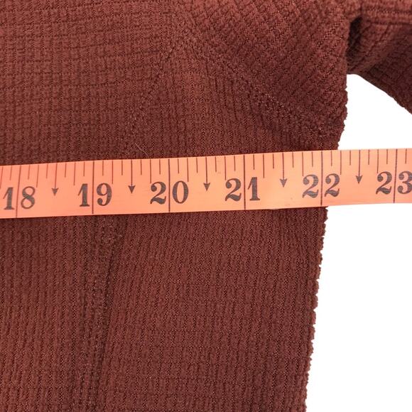 THE NORTH FACE 1/4 Zip Textured Fleece Pullover Men L Burgundy Outdoor Travel - Picture 8 of 9